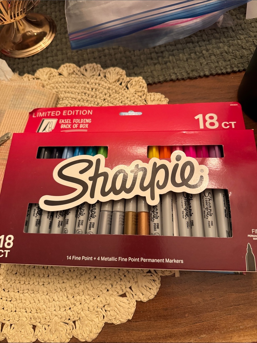 Sharpie 18-Count Permanent Markers Set - Red Pack (Includes Metallics)